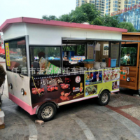 水果撈車流動(dòng)車 多功能小吃車 房車擺攤車