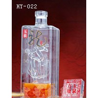 山西手工工藝酒瓶制造企業(yè)_宏藝玻璃制品廠家定制空心造型酒瓶